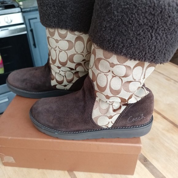 Genuine women's coach suede boots - Picture 4 of 4